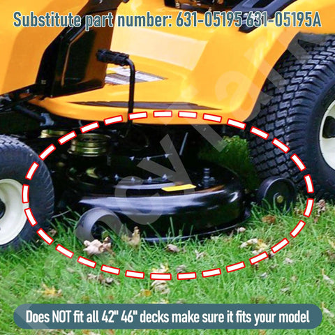 Mulch Plug Kit For 42 Inch Lawn Mower Decks Compatible With MTD Cub Cadet Craftsman 2012 And Later Fits 63105195A 631-05195A 19A30055100 LTX 1045 1046 VT LTX 1050KH Models Replaces 631-05195 And 63105195A Easy Install Rugged Build black mulch plug on mower deck