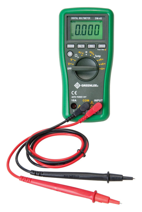 Pro Grade Digital Multimeter DM45 600V AC DC, 10A Auto Range, Capacitance And Temperature Testing, Electrician Must Have Tool