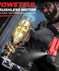 Person using Half Inch Cordless Impact Wrench Bare Tool Compatible With Milwaukee 18V Batteries High Torque 950 Ft Lbs Electric Impact Gun