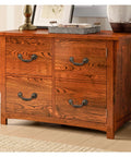 Wooden dresser with 4 Pack Antique Bail Drop Drawer Pulls 158mm Overall Length With 128mm Hole Center Spacing Vintage Bronze Handles
