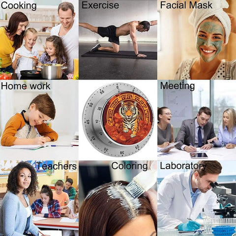 Stainless Steel Kitchen Timer With Magnetic Base, Countdown Timer For Gym, Office, Cooking, Baking And More, decorative design.