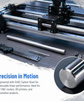 6mm x 300mm Linear Motion Rods Two Pack S45C Carbon Steel Shafts With Hard Chrome Plating HRC 60 Plus Minus 2 in CNC setup