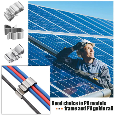 Tough As Nails Stainless Steel Trailer Frame Wire Clips Heavy Duty Cable Clamps Corrosion Resistant Build Securely Bundle Auto And Rv Wiring Harnesses With No Sweat Setup 50 Piece Pack with solar panel clips