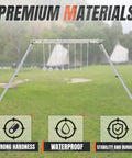 Spinning Rimfire Targets For.22 Caliber Pistols And Rifles on stand, zinc coated, showing premium materials and features on grass