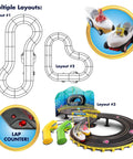 Eight Feet Of Track SpongeBob Hot Rod Boat Slot Car Race Set With Dual Player Racing Lap Counter Three Track Layouts design