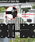 Heavy Duty Built To Last Self Closing Gate Hinge And Self Locking Latch Hardware Kit For Wooden And Vinyl Fences detail view