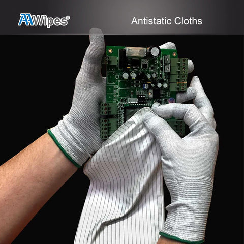 AAWipes cleanroom wipe cloths, ESD-safe polyester lint-free wipers, 6x6 in, 100 pcs