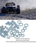 55 Piece RC Car Ball Bearings Kit With Double Rubber Seal Deep Groove Dope Upgrade For 1/10 Scale RC Crawlers, Durable Replacements, Easy Install, Improves Smooth Steering, Durability, And Overall Performance. steel bearings for 1/10 RC crawler cars