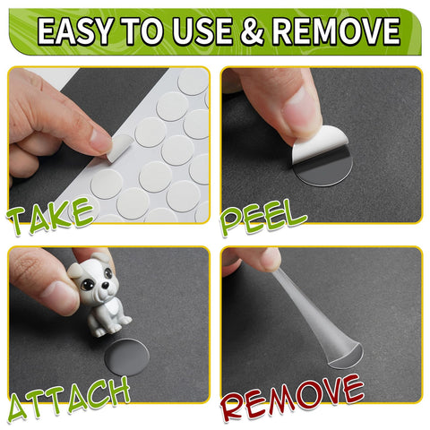 350 Pcs Double Sided Clear Adhesive Dots 0.8 Inch Removable Waterproof Mounting Putty For Posters And Photos in use