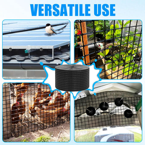 Heavy Duty Solar Panel Bird Guard Mesh Six Inches By 100 Feet showcasing versatile uses for rooftop and garden protection.