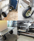 Four Pack Heavy Duty Swivel And Fixed Caster Wheels Constructed From Sturdy Steel Plates And Equipped With Double Ball Bearings For A Slick Floor Saving Roll on utility carts.