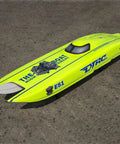 High Speed RC Boat With Fiber Glass Unibody, Water Cooled Motor And ESC, CNC Metal Rudder, 65-70KMH Capable in bright yellow
