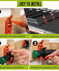 2 Pack Shovel Holder For Truck With Heavy Duty Roof Rack Mounts installation steps on wood wall and truck roof