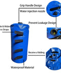 Heavy Duty Pro Grade Canopy Weight Bags Set of 4 20 Liter Water or Sand Weights featuring Velcro straps and waterproof material.