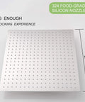 16 Inch Square Rain Shower Head Polished Chrome Stainless Steel Ultra Thin Waterfall For Full Body Coverage Silicone Nozzles
