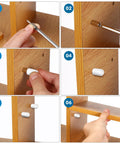 Assembly steps for 50 Pack Self Tapping Shelf Pegs With Protective Caps Heavy Duty Manganese Steel Pins For Bookshelves And Cabinets Easy Install And Stable Support For Home DIY Projects