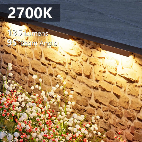 Eight Pack 4 Inch Retaining Wall Lights Waterproof LED Hardscape Lighting for stone wall, low voltage landscape lighting 12V