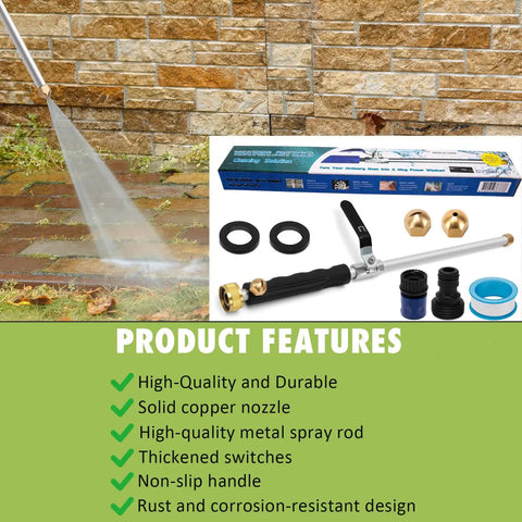 High Pressure Washer Wand 2-In-1 Power Washer for Garden Hose with 65 Degree Fan Nozzle and 0 Degree Straight Nozzle