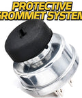 Top view of Boss Grade Dual Protection Ignition Key Switch Upgrade For Swisher 3623 Replacements with grommet system