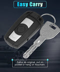 Two Pack 315MHz BMW Keyless Entry Remote Fob Replacements For 1 3 5 6 Series 2006 Through 2014 with door key and car image