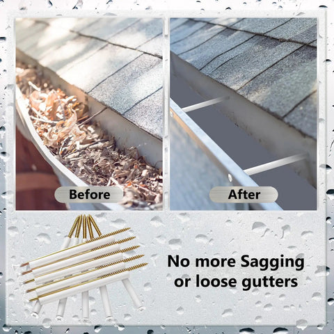 Seven Inch Gutter Screws With Five Inch Plastic Ferrule Pack Of Twenty Durable White Nails And Spikes For Sagging Gutters Easy Install No Fuss Gutter Fasteners For Maintenance