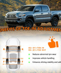 Heavy Duty Tire Alignment Tool Upgraded Automotive Alignment Kit shown with a truck, illustrating toe-in adjustment benefits.
