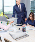 Office setting with colleagues sharing 20 Pack Thermal Bubble Mailers, 8 By 11 Inches, Silver Metallic Self Seal Foil Mailing Envelopes.