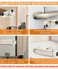 Soft Close Cabinet Dampers for face frame and frameless cabinets with zinc diecast housing for smooth operation.