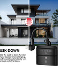 Outdoor Timer Outlet With Dusk To Dawn Sensor And Remote Control 100 Foot Range Waterproof 3 Grounded Outlets 15A ETL
