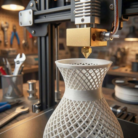 3D printer using All In One 3D Printer Nozzle Kit With 16 MK8 Brass Nozzles 0.2mm 0.4mm 0.6mm 0.8mm And 1.0mm Plus Wrench Tweezers