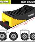 Heavy Duty RV Leveling Blocks With Anti Slip Mats And Wheel Chocks For Travel Trailers And Motorhomes Smooth Sailing Quick Setup Rock Solid Honeycomb Grip Stability dimensions with honeycomb track design.