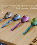 Ultra Lightweight Titanium Spork For Outdoors Camping Utensil Durable Backpacking Cutlery For Hiking One Pack in various colors