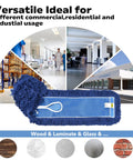 24 Inch Heavy Duty Cotton Dust Mop Refill Washable Replacement Heads For Large Spaces And Warehouses Fits Standard Frames On Hardwood Marble And Concrete 3 Pack view with diverse settings.