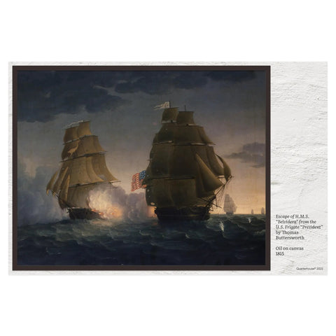 10 Poster Set Of American War Paintings For Social Studies Classrooms And K-12 Teachers, 12 X 18 Inch History Posters, ships at sea