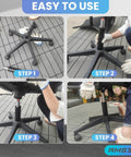 Office Chair Cylinder Replacement 5.5 Inch Travel Length Fits Most Chairs Heavy Duty Class 4 Gas Lift being installed
