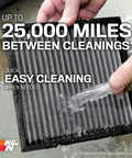 Person cleaning Lifetime Cabin Air Filter For Jeep And Ram SUVs And Trucks, Washable And Reusable, Boosts Airflow And Odor Control