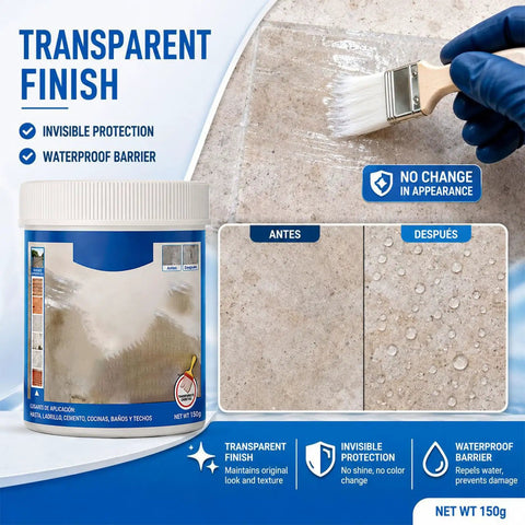 Knock Out Pesky Roof Drips With This Clear Multi Surface Waterproof Sealant For Exterior Walls Interior Tiles And Joints Fast Home Fix That Stops Water Cold In Seconds, showing application brush on tile.