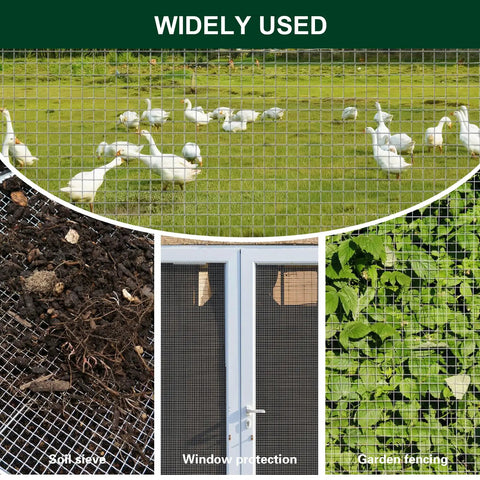 Real Deal 1/8 Inch Hardware Cloth 16 By 10 Feet 27 Gauge Hot Dip Galvanized Welded Wire Mesh used for poultry fencing and window protection.