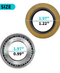 Top Tier Heavy Duty Front Wheel Hub Bearing Plus Grease Seal Kit No Sweat Rebuild Fix For Ezgo Txt Gas And Electric Golf Carts Since 1976 Up with sizes 1.97" and 0.99"