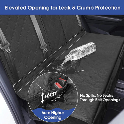 Upgraded 900D Heavy Duty Dog Back Bench Seat Cover for Cars, SUVs and Trucks with waterproof nonslip seat protector.