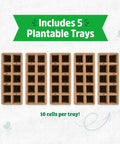 Grow Kit Refill Pack For Eco Friendly Seed Starting With Biodegradable Peat Free Trays Glue Free And Chemical Free Root Health