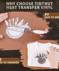 Dope Rusty Look Heat Transfer Vinyl Set With Scratched Distressed Overlay 10x12 Inch HTV on DIY T-shirt application process