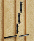 Image of wall mount lat pulldown bar storage hooks designed to hold heavy weights and keep your workout zone totally tidy.