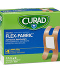 Real Deal Flex Fabric Adhesive Bandages For Knuckles 100 Count Box packaging featuring breathable woven wrap.