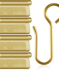 120 Pieces Gold S Shaped Curtain Track Hooks For Ceiling Drape Wire Hangers, Small Metal Drape Track Accessories For Home Decor And Curtain Rods, Durable Lightweight Curtain Wire Hooks, 3.5 cm gold metal