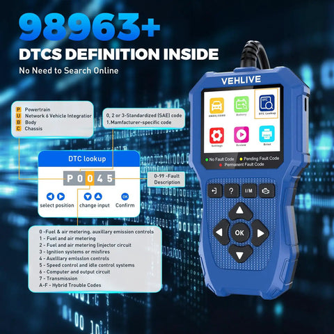 Dope Motorcycle Diagnostic Scanner V880 Moto OBD2 Tool With Voltage Test and fault code display screen