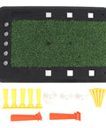 Pro-Grade Swing Training Mat For Golf Practice Rubber Hitting Pad with accessories, turf texture, slip-proof rubber surface