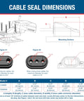 Diagram showing dimensions of a Horizontal 90 Degree Cable Gland For Marine Grade Waterproof Cable Pass Through And Sealing Durable Boat Electrical Gland With Tight Water Tight Seal For Outdoor Vessels