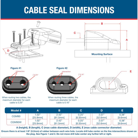 Diagram showing dimensions of a Horizontal 90 Degree Cable Gland For Marine Grade Waterproof Cable Pass Through And Sealing Durable Boat Electrical Gland With Tight Water Tight Seal For Outdoor Vessels