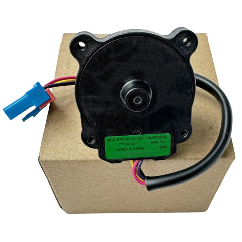 Condenser Fan Motor Assembly For Refrigerators, DC 12V 1A, 4 Pin, High Quality Metal Housing, Replacement Part EAU65058502
